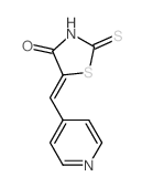 (5Z)-5-(pyridin-4-ylmethylidene)-2-sulfanylidene-thiazolidin-4-one结构式