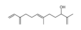 (E)-2,6-dimethyl-10-methylene-1,6,11-dodecatrien-3-ol结构式