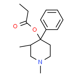 1,3-Dimethyl-4-phenylpiperidin-4-ol propionate structure