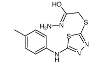 (5-对甲苯氨基-[1,3,4]噻二唑-2-基磺酰基)-乙酸肼结构式