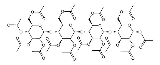 1I,2I,2II,2III,2IV,3I,3II,3II,3IV,4IV,6I,6II,6III,6IV-tetradeca-O-acetyl-α-cellotetraose Structure