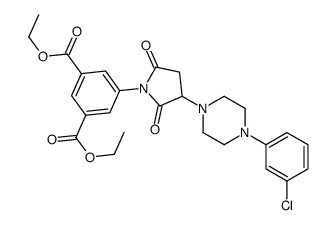 diethyl 5-[3-[4-(3-chlorophenyl)piperazin-1-yl]-2,5-dioxopyrrolidin-1-yl]benzene-1,3-dicarboxylate结构式
