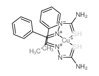 Copper bis (acetophenone thiosemicarbazonate) structure