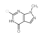 3-chloro-9-methyl-2,4,8,9-tetrazabicyclo[4.3.0]nona-1,3,6-trien-5-one structure