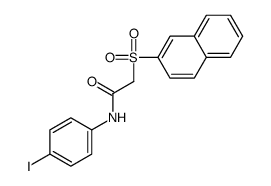 N-(4-iodophenyl)-2-naphthalen-2-ylsulfonylacetamide Structure