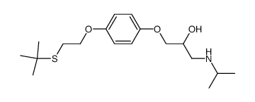 1-[4-(2-tert-Butylsulfanyl-ethoxy)-phenoxy]-3-isopropylamino-propan-2-ol结构式