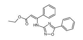 3-phenyl-3-(5-phenyl-[1,2,4]oxadiazol-3-ylamino)-acrylic acid ethyl ester结构式