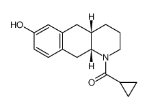 Cyclopropyl-((4aR,10aS)-7-hydroxy-3,4,4a,5,10,10a-hexahydro-2H-benzo[g]quinolin-1-yl)-methanone结构式