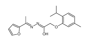 N-[1-(furan-2-yl)ethylideneamino]-2-(5-methyl-2-propan-2-ylphenoxy)acetamide结构式