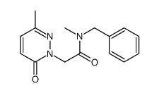 N-benzyl-N-methyl-2-(3-methyl-6-oxopyridazin-1-yl)acetamide Structure