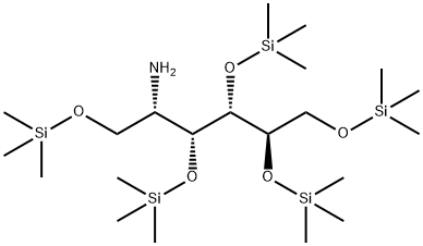 2-Amino-1-O,3-O,4-O,5-O,6-O-pentakis(trimethylsilyl)-2-deoxy-D-glucitol结构式