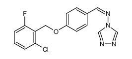 (E)-1-[4-[(2-chloro-6-fluorophenyl)methoxy]phenyl]-N-(1,2,4-triazol-4-yl)methanimine结构式