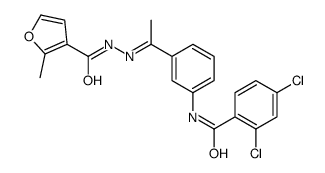 N-[(Z)-1-[3-[(2,4-dichlorobenzoyl)amino]phenyl]ethylideneamino]-2-methylfuran-3-carboxamide结构式