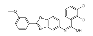 2,3-dichloro-N-[2-(3-methoxyphenyl)-1,3-benzoxazol-5-yl]benzamide结构式