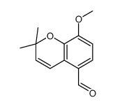 8-methoxy-2,2-dimethylchromene-5-carbaldehyde Structure