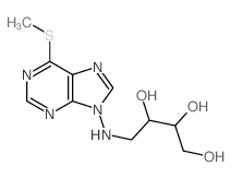 4-[(6-methylsulfanylpurin-9-yl)amino]butane-1,2,3-triol Structure