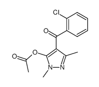 (5-acetoxy-1,3-dimethyl-1H-pyrazol-4-yl)-(2-chloro-phenyl)-methanone Structure