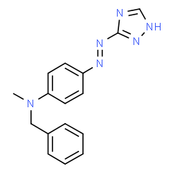 N-methyl-N-[4-(1H-1,2,4-triazol-3-ylazo)phenyl]benzylamine structure