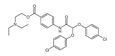 2-(diethylamino)ethyl 4-[[2,2-bis(4-chlorophenoxy)acetyl]amino]benzoate结构式