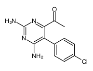 1-[2,6-diamino-5-(4-chloro-phenyl)-pyrimidin-4-yl]-ethanone Structure