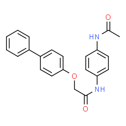 N-[4-(acetylamino)phenyl]-2-(4-biphenylyloxy)acetamide结构式