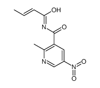 N-but-2-enoyl-2-methyl-5-nitropyridine-3-carboxamide结构式