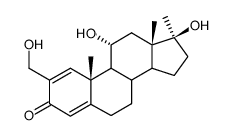 2-Hydroxymethyl-17α-methylandrostadiene-11α,17β-diol-3-one结构式