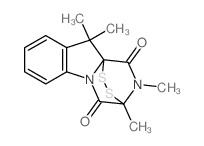 10H-3,10a-Epidithiopyrazino[1,2-a]indole-1,4-dione, 2,3-dihydro-2,3,10,10-tetramethyl- Structure