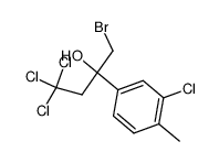 α-(bromomethyl)-3-chloro-4-methyl-α-(2,2,2-trichloroethyl)benzenemethanol结构式