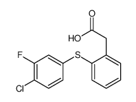 2-[2-(4-chloro-3-fluorophenyl)sulfanylphenyl]acetic acid结构式