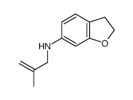 N-(2-methylprop-2-enyl)-2,3-dihydro-1-benzofuran-6-amine结构式