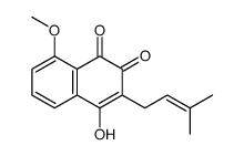 4-hydroxy-8-methoxy-3-(3-methylbut-2-enyl)naphthalene-1,2-dione Structure