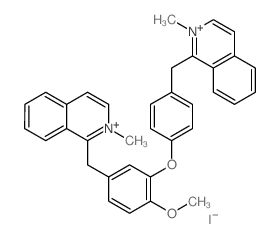 Isoquinolinium,1-[[4-[2-methoxy-5-[(2-methylisoquinolinium-1-yl)methyl]phenoxy]phenyl]methyl]-2-methyl-,diiodide (9CI) picture