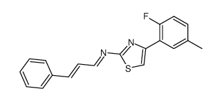 [4-(2-fluoro-5-methyl-phenyl)-thiazol-2-yl]-(3-phenyl-allylidene)-amine Structure