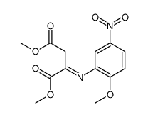 dimethyl 2-(2-methoxy-5-nitrophenyl)iminobutanedioate结构式