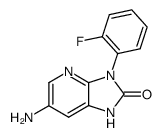 6-amino-3-(2-fluoro-phenyl)-1,3-dihydro-imidazo[4,5-b]pyridin-2-one结构式