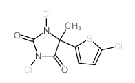 2,4-Imidazolidinedione,1,3-dichloro-5-(5-chloro-2-thienyl)-5-methyl- structure