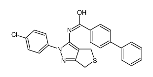 N-[2-(4-chlorophenyl)-4,6-dihydrothieno[3,4-c]pyrazol-3-yl]-4-phenylbenzamide Structure