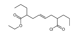 ethyl 7-carbonochloridoyl-2-propyldec-4-enoate结构式