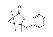 1,2,5-trimethyl-2-phenylsulfanyl-3-oxabicyclo[3.1.0]hexan-4-one结构式
