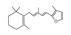 3-Methyl-2-[(1E,3E)-3-methyl-5-(2,6,6-trimethyl-cyclohex-1-enyl)-penta-1,3-dienyl]-furan结构式