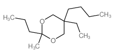 5-butyl-5-ethyl-2-methyl-2-propyl-1,3-dioxane Structure
