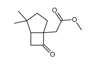 methyl 2-(2,2-dimethyl-6-oxo-5-bicyclo[3.2.0]heptanyl)acetate结构式