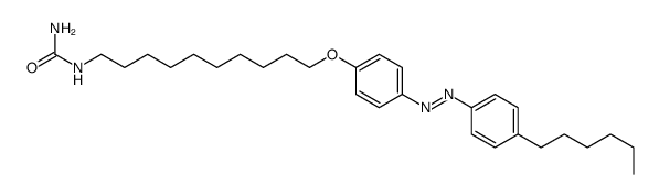 10-[4-[(4-hexylphenyl)diazenyl]phenoxy]decylurea结构式