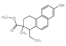 2-Phenanthrenecarboxylic acid, 1-ethyl-1,2,3, 4-tetrahydro-7-hydroxy-2-methyl-, methyl ester Structure