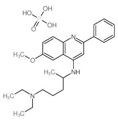 N,N-diethyl-N-(6-methoxy-2-phenyl-quinolin-4-yl)pentane-1,4-diamine structure