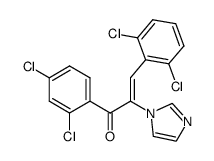 2-Propen-1-one,1-(2,4-dichlorophenyl)-3-(2,6-dichlorophenyl)-2-(1H-imidazol-1-yl)-,(E)- (9CI) Structure