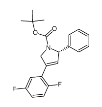 tert-butyl (2S)-2-phenyl-4-(2,5-difluorophenyl)-2,5-dihydro-1H-pyrrole-1-carboxylate结构式