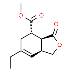 4-Isobenzofurancarboxylicacid,6-ethyl-1,3,3a,4,5,7a-hexahydro-3-oxo-,methylester,(3aR,4R,7aR)-rel-(9CI) structure