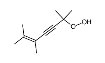 1,1,4,5-tetramethyl-hex-4-en-2-ynyl hydroperoxide结构式